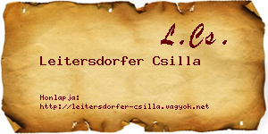 Leitersdorfer Csilla névjegykártya
